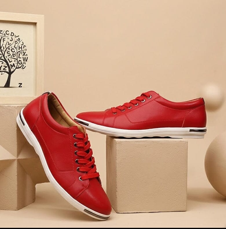 Men's Casual Leather Sneakers, Comfortable and Breathable - Zorcrest Men's Casual Leather Sneakers, Comfortable and Breathable - Zorcrest Mavietto
