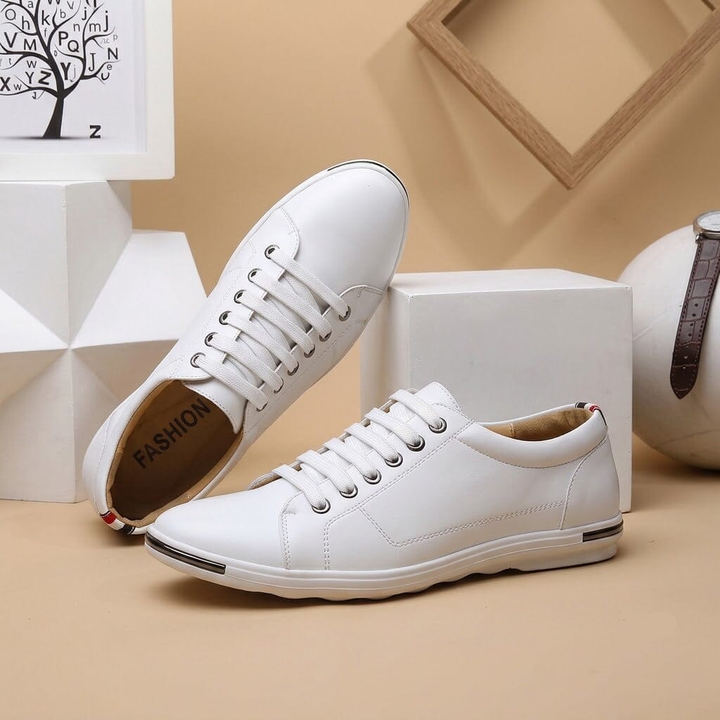 Men's Casual Leather Sneakers, Comfortable and Breathable - Zorcrest Men's Casual Leather Sneakers, Comfortable and Breathable - Zorcrest Mavietto