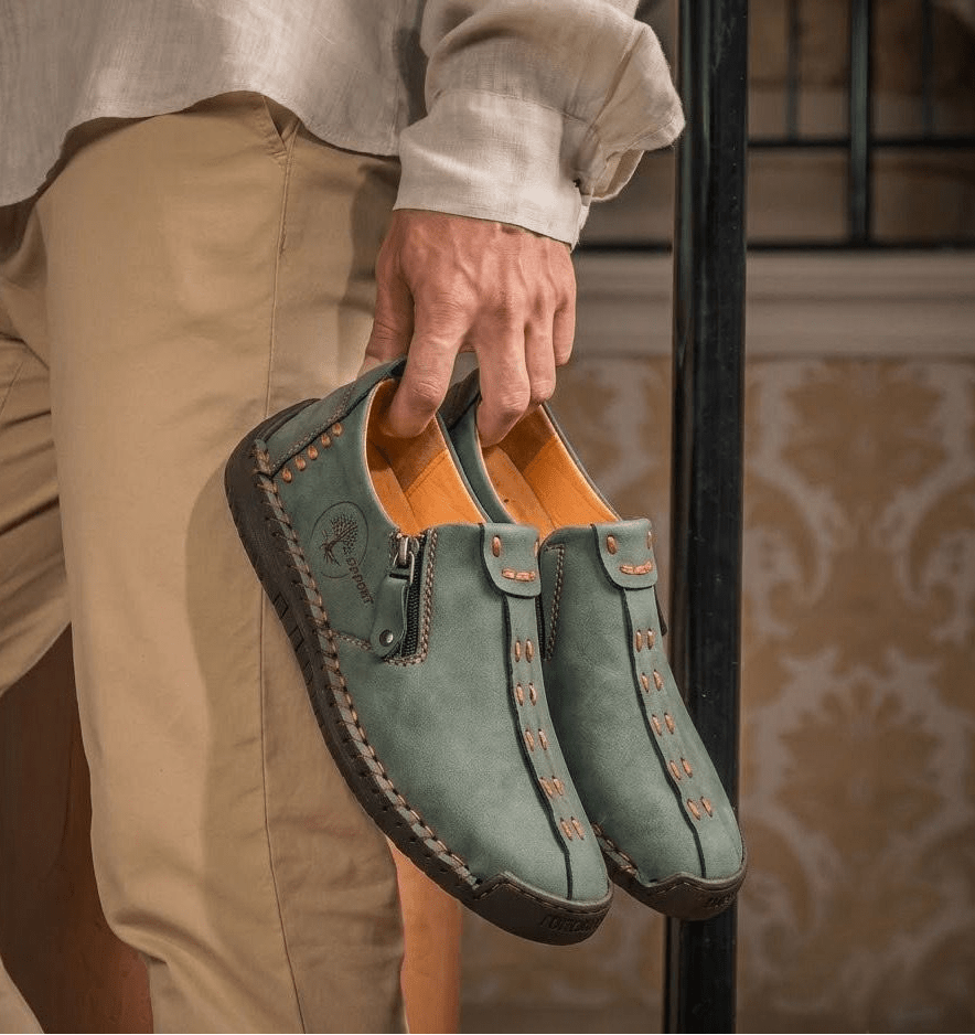 Men's Casual Suede Leather Loafers - Handmade Slip-On Moccasins, Breathable & Lightweight Walking Shoes | Marzello Men's Casual Suede Leather Loafers - Handmade Slip-On Moccasins, Breathable & Lightweight Walking Shoes | Marzello