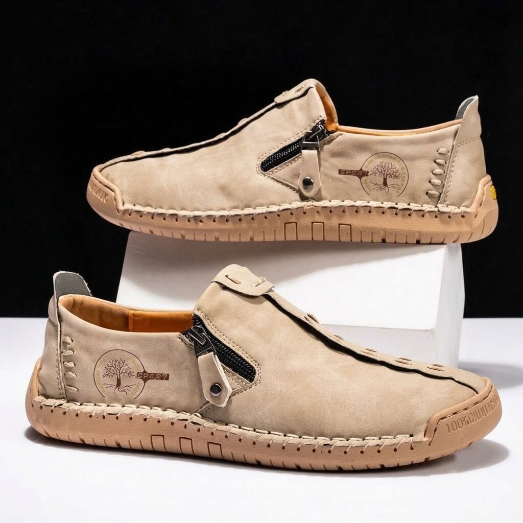 Men's Casual Suede Leather Loafers - Handmade Slip-On Moccasins, Breathable & Lightweight Walking Shoes | Marzello Men's Casual Suede Leather Loafers - Handmade Slip-On Moccasins, Breathable & Lightweight Walking Shoes | Marzello