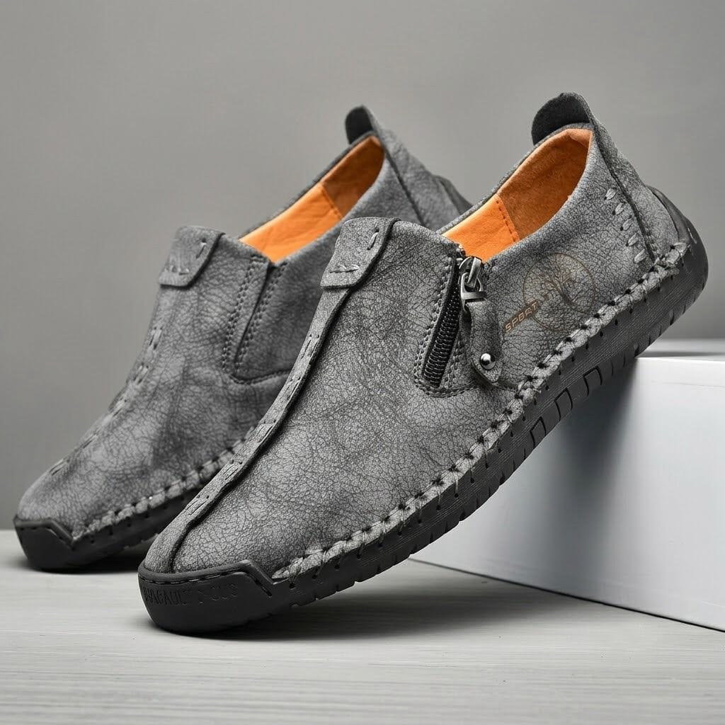 Men's Casual Suede Leather Loafers - Handmade Slip-On Moccasins, Breathable & Lightweight Walking Shoes | Marzello Men's Casual Suede Leather Loafers - Handmade Slip-On Moccasins, Breathable & Lightweight Walking Shoes | Marzello