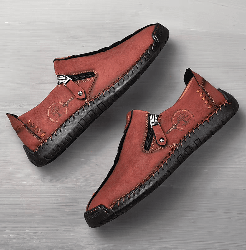 Men's Casual Suede Leather Loafers - Handmade Slip-On Moccasins, Breathable & Lightweight Walking Shoes | Marzello Men's Casual Suede Leather Loafers - Handmade Slip-On Moccasins, Breathable & Lightweight Walking Shoes | Marzello