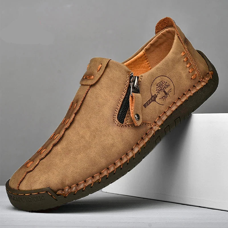 Men's Casual Suede Leather Loafers - Handmade Slip-On Moccasins, Breathable & Lightweight Walking Shoes | Marzello Men's Casual Suede Leather Loafers - Handmade Slip-On Moccasins, Breathable & Lightweight Walking Shoes | Marzello