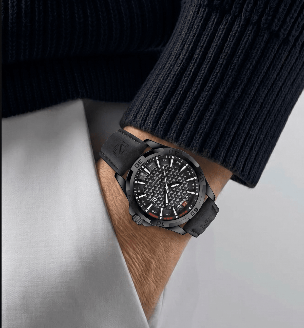 Men’s Casual Watch with Leather Strap – Ronan Alric Men’s Casual Watch with Leather Strap – Ronan Alric