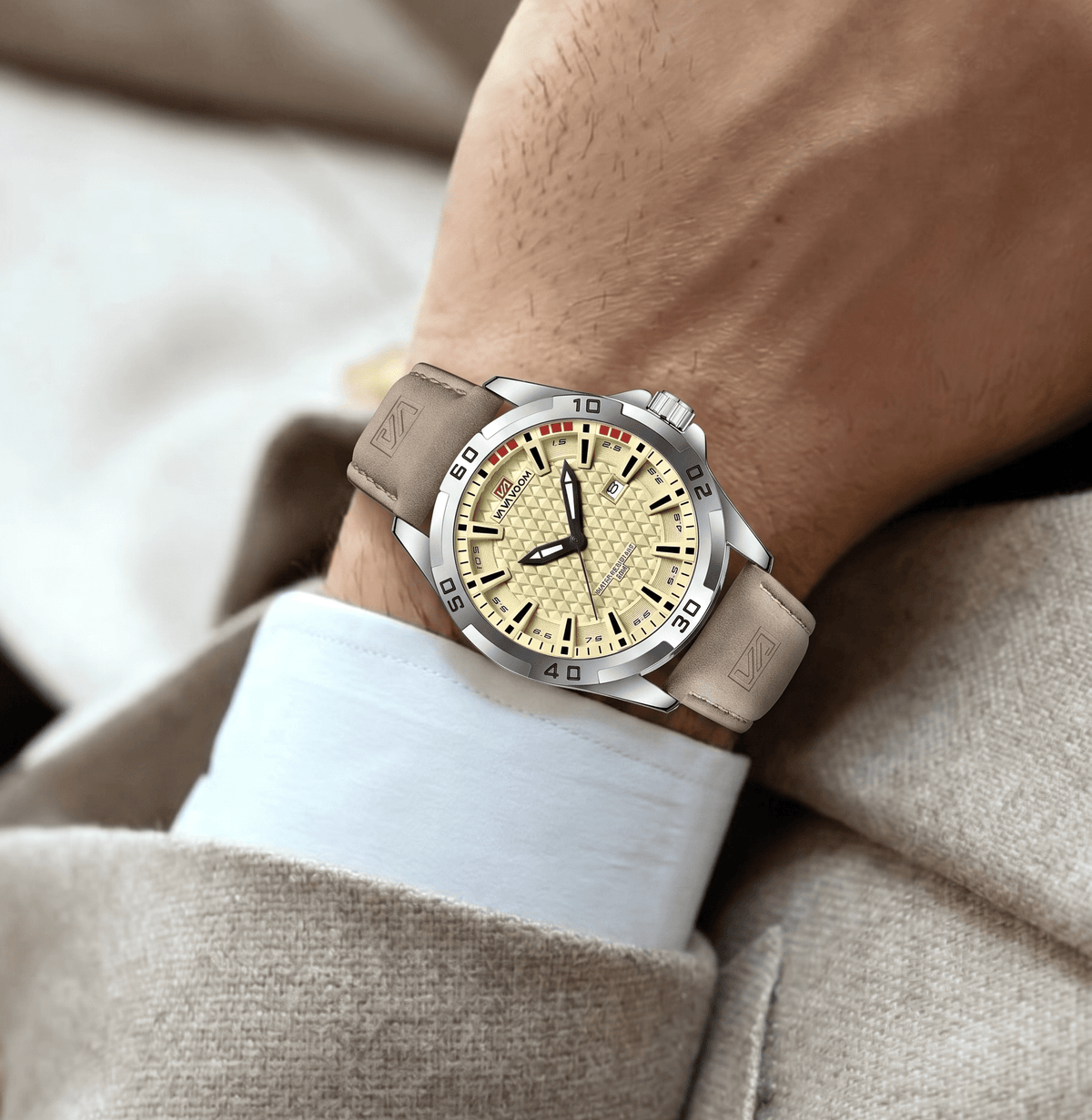 Men’s Casual Watch with Leather Strap – Ronan Alric Men’s Casual Watch with Leather Strap – Ronan Alric