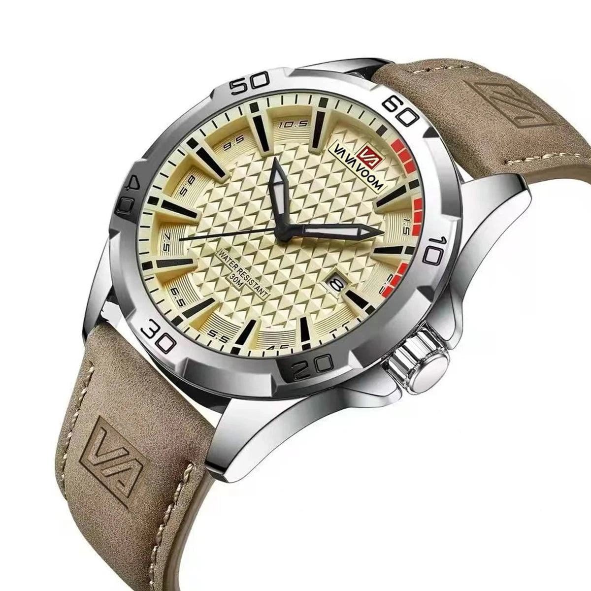 Men’s Casual Watch with Leather Strap – Ronan Alric Men’s Casual Watch with Leather Strap – Ronan Alric