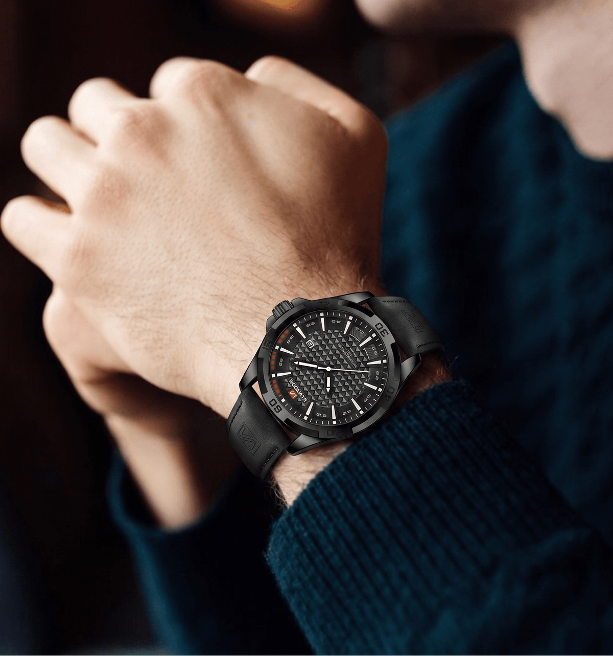 Men’s Casual Watch with Leather Strap – Ronan Alric Men’s Casual Watch with Leather Strap – Ronan Alric