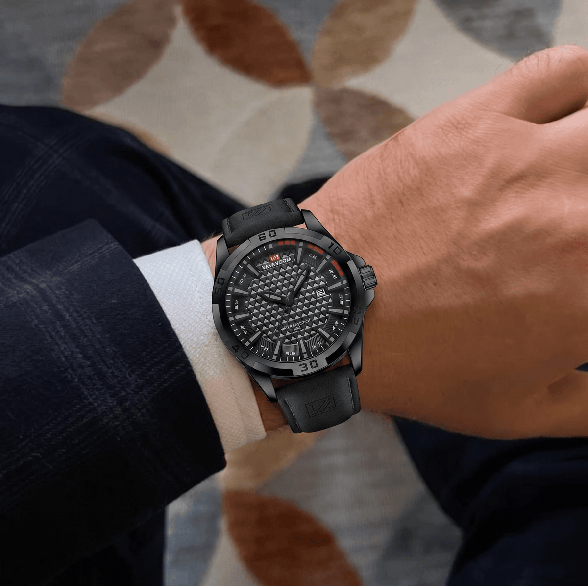 Men’s Casual Watch with Leather Strap – Ronan Alric Men’s Casual Watch with Leather Strap – Ronan Alric