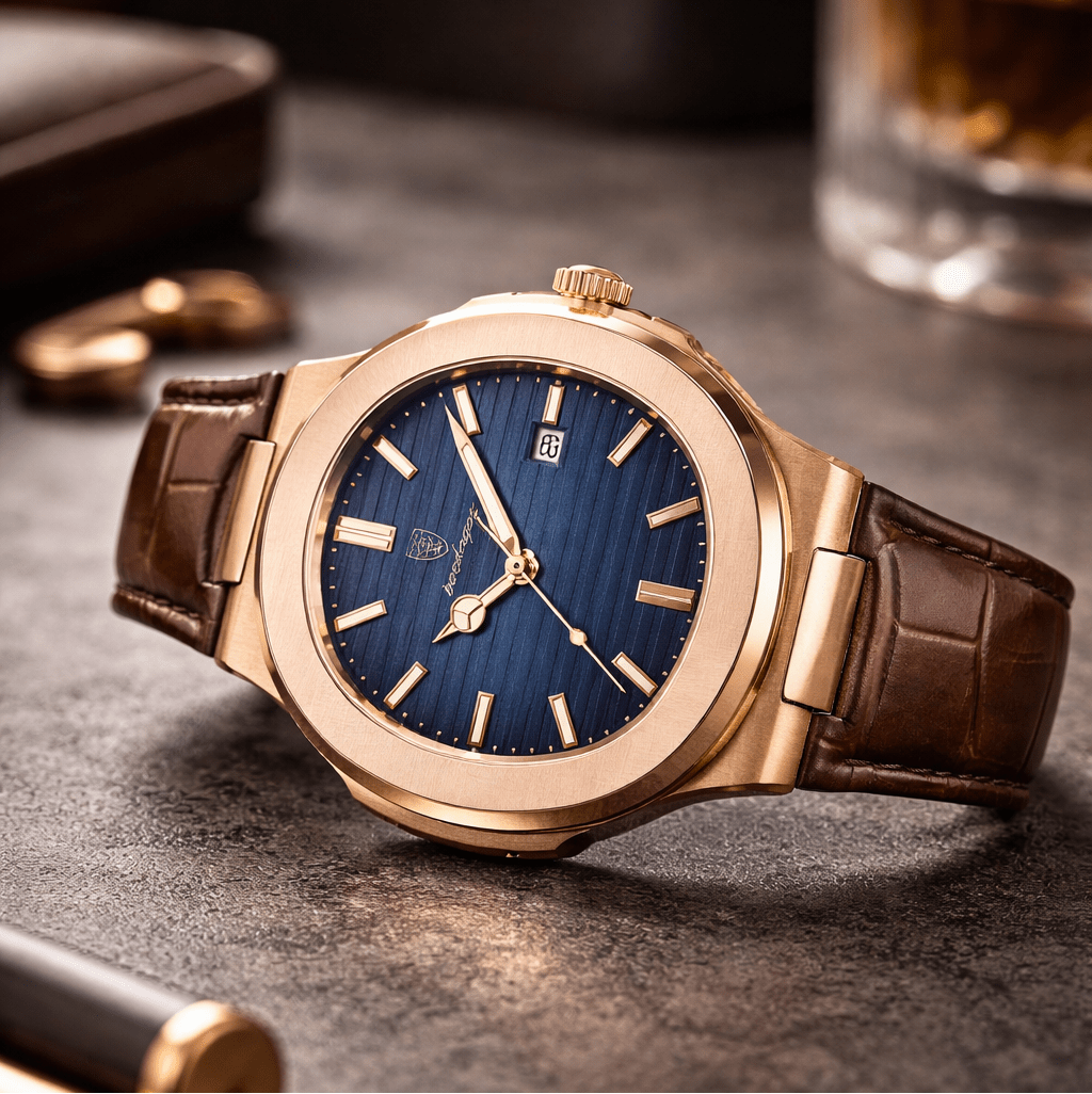 Men’s Classic Leather Strap Watch – Nobre Mavietto Men’s Classic Leather Strap Watch – Nobre Mavietto
