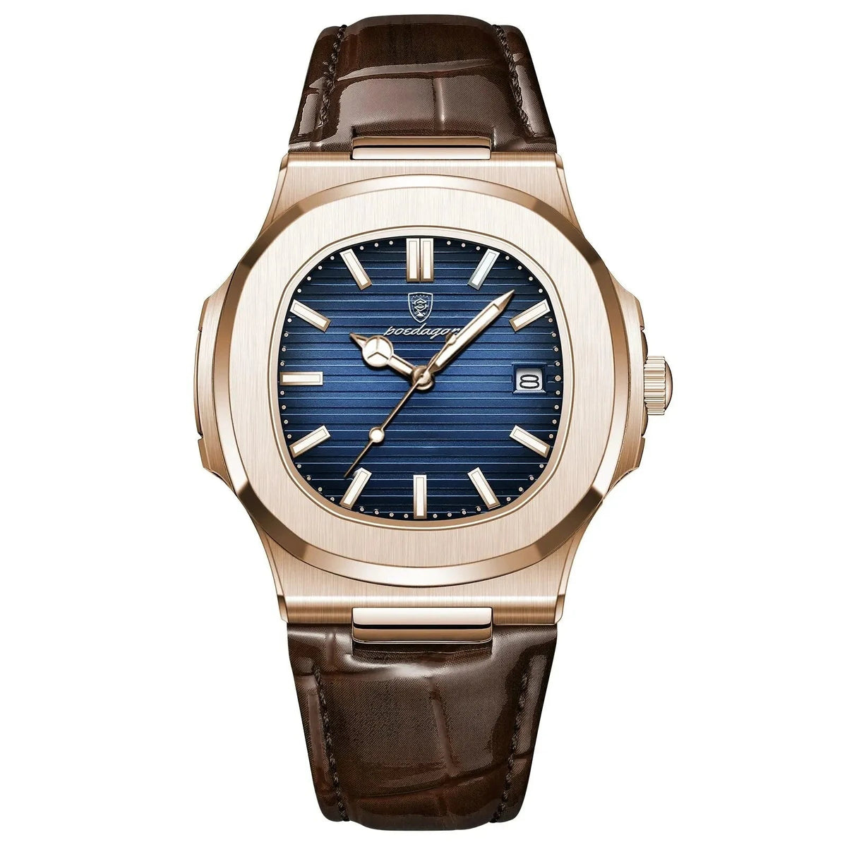 Men’s Classic Leather Strap Watch – Nobre Mavietto Men’s Classic Leather Strap Watch – Nobre Mavietto Rose Blue