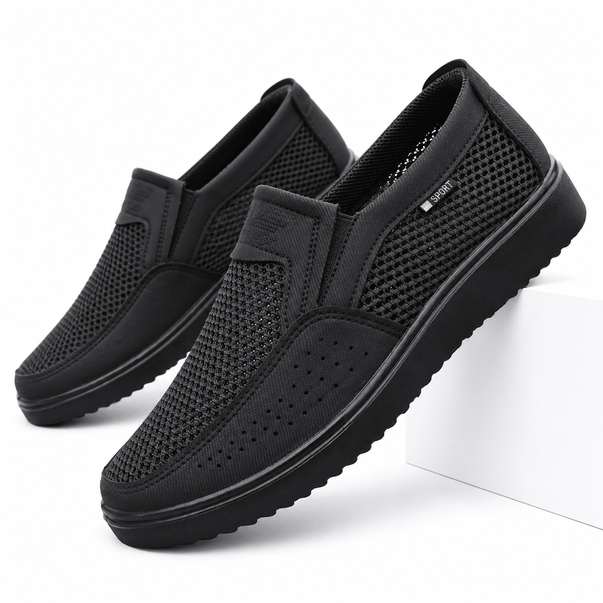 Men’s Elegant and Breathable Loafers – D’Aviero Men’s Elegant and Breathable Loafers – D’Aviero Black