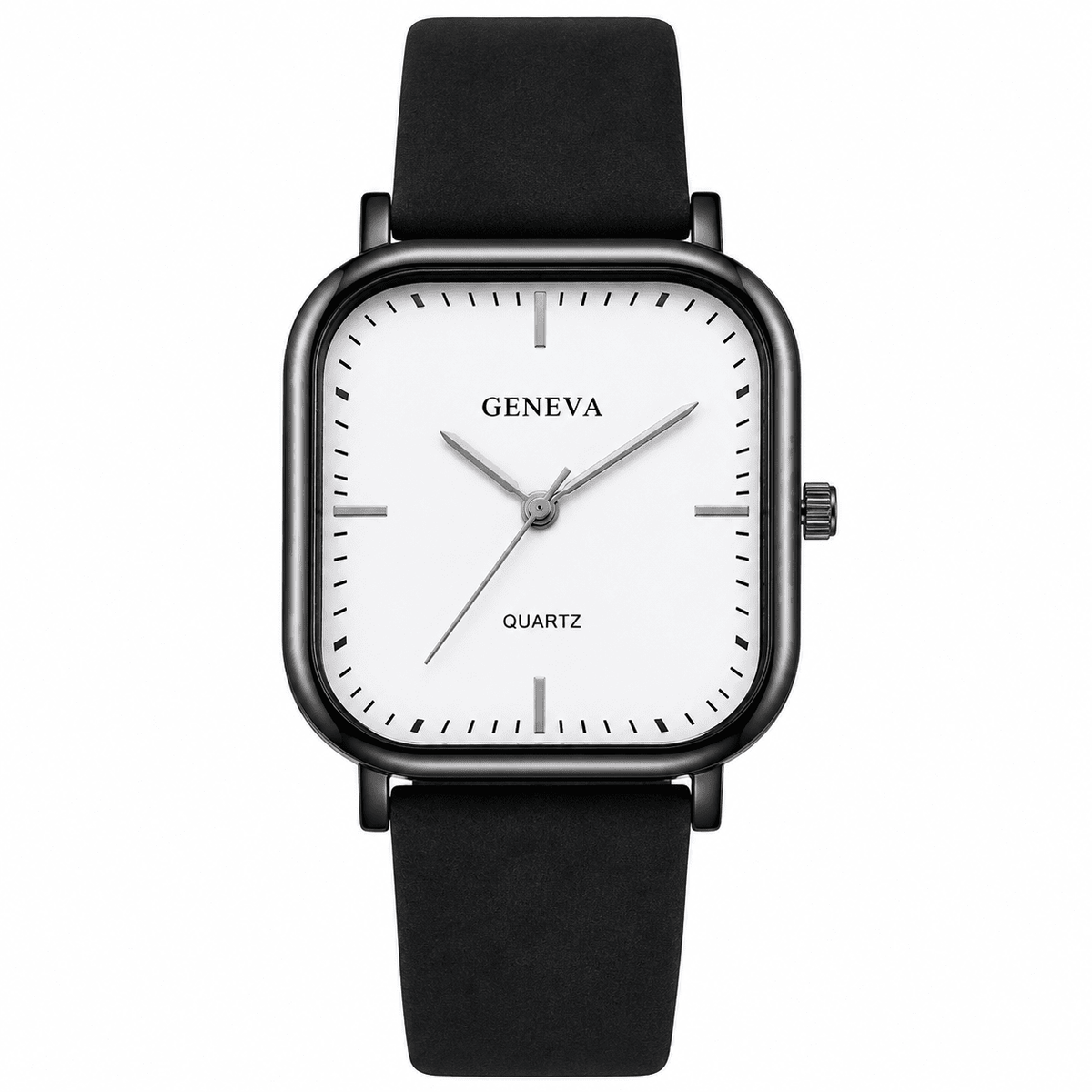 Men’s Elegant Minimalist Leather Watch – St. Althorin Men’s Elegant Minimalist Leather Watch – St. Althorin Black White