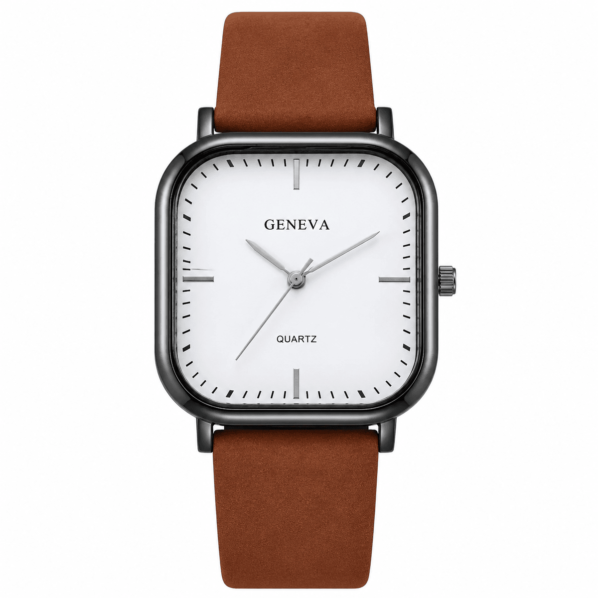 Men’s Elegant Minimalist Leather Watch – St. Althorin Men’s Elegant Minimalist Leather Watch – St. Althorin Brown White