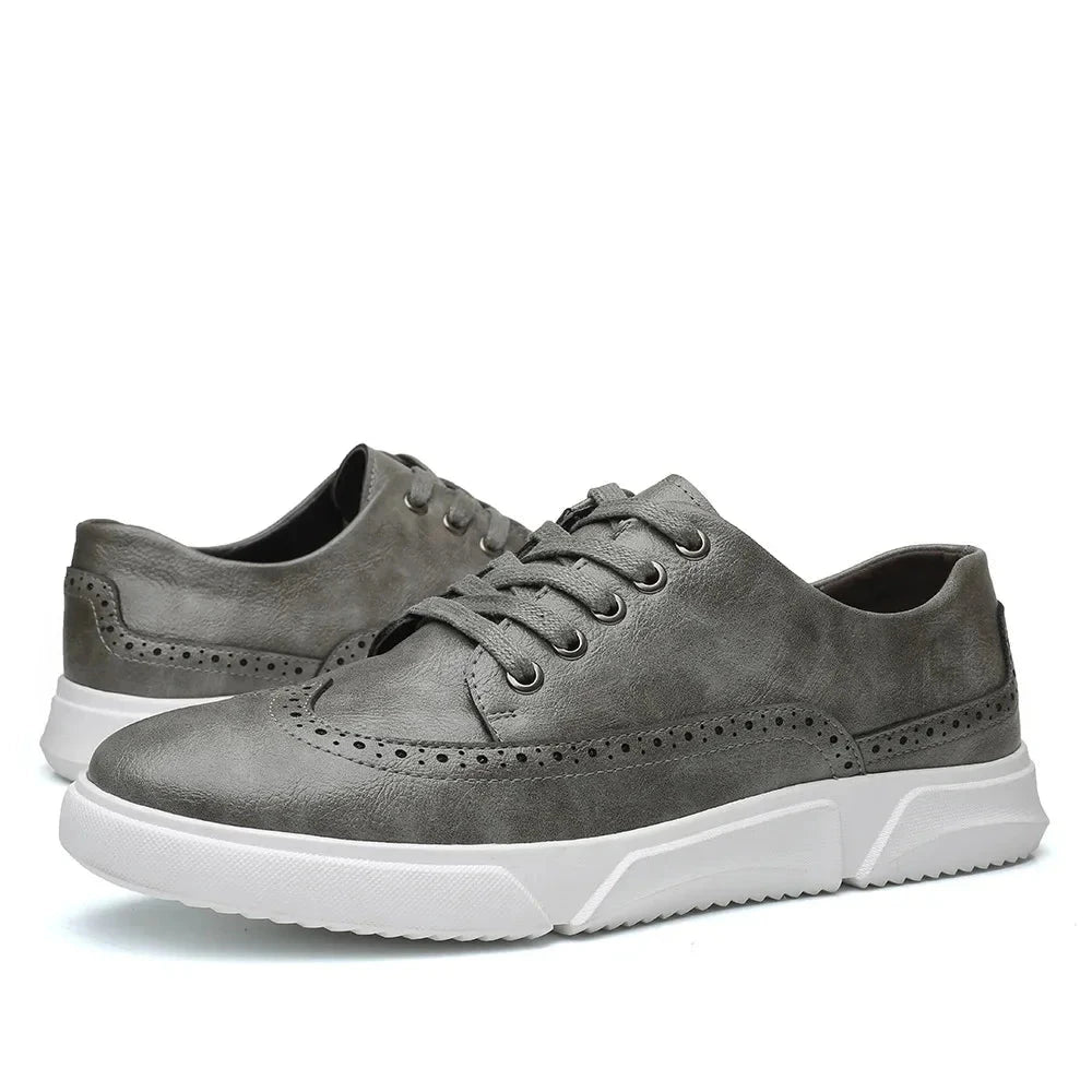 Men’s Leather Casual & Versatile Sneakers – Lampart Men’s Leather Casual & Versatile Sneakers – Lampart