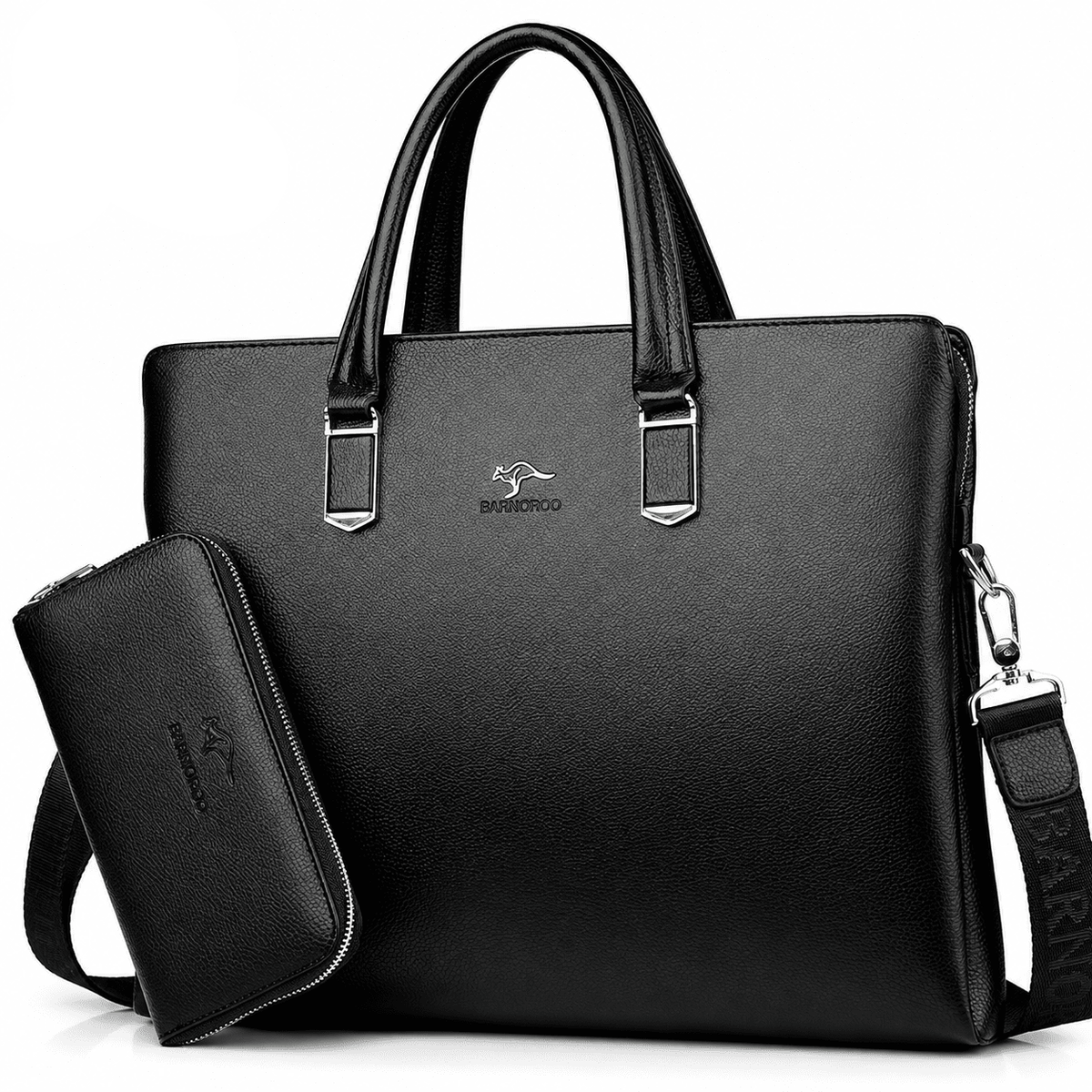 Men's Leather Executive Briefcase – Elegant Design & Large Capacity | MALDORIE Men's Leather Executive Briefcase – Elegant Design & Large Capacity | MALDORIE Black