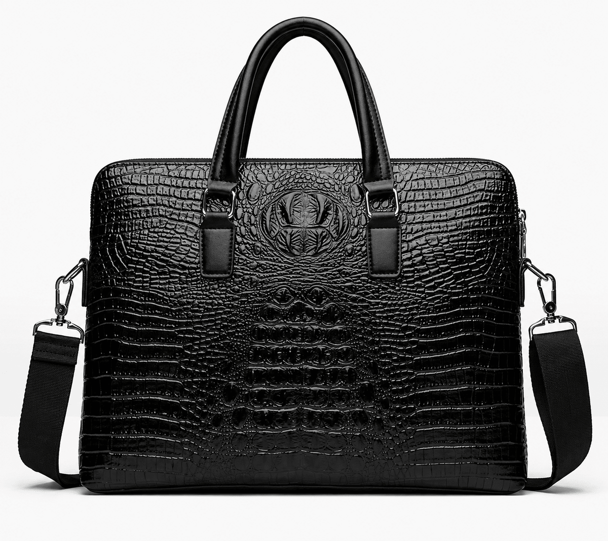 Men’s Leather Executive Briefcase – Elegant, Spacious & Crocodile Design | VALLÉZION Men’s Leather Executive Briefcase – Elegant, Spacious & Crocodile Design | VALLÉZION