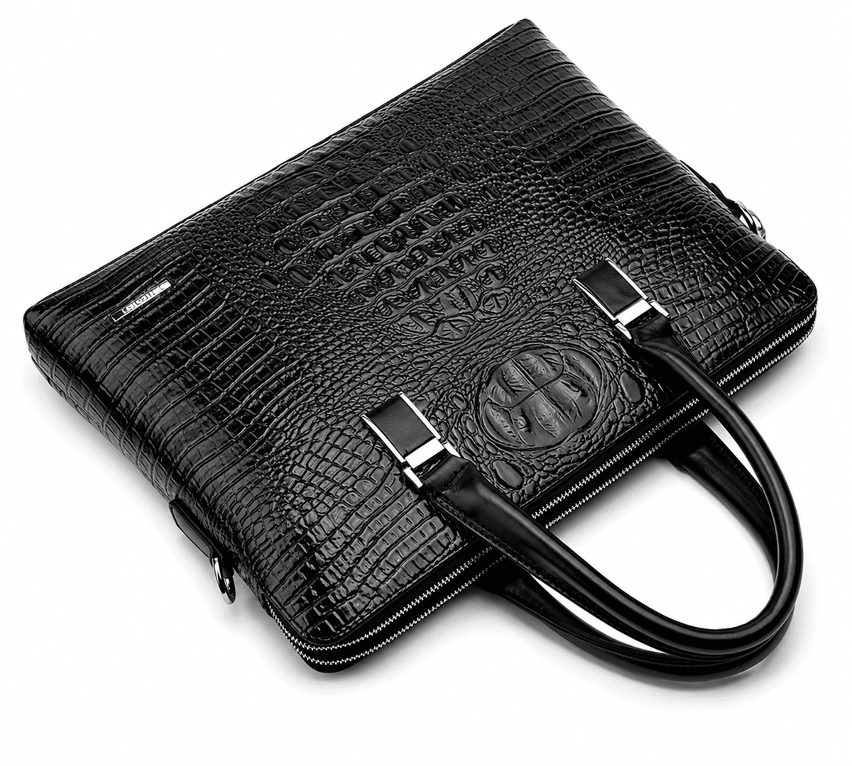 Men’s Leather Executive Briefcase – Elegant, Spacious & Crocodile Design | VALLÉZION Men’s Leather Executive Briefcase – Elegant, Spacious & Crocodile Design | VALLÉZION