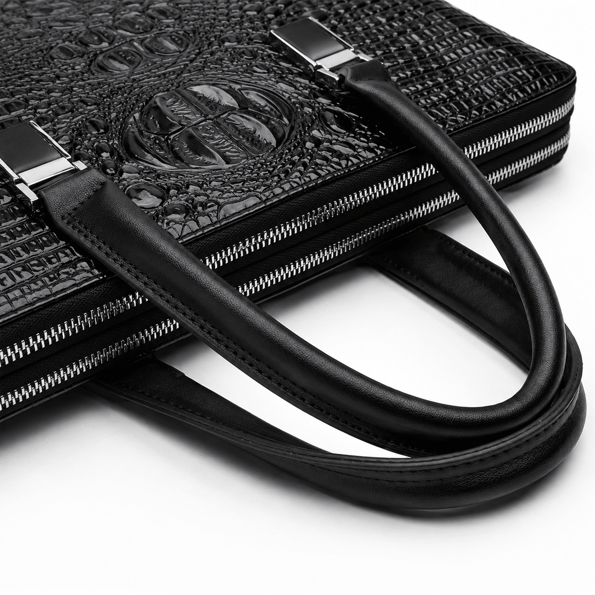 Men’s Leather Executive Briefcase – Elegant, Spacious & Crocodile Design | VALLÉZION Men’s Leather Executive Briefcase – Elegant, Spacious & Crocodile Design | VALLÉZION