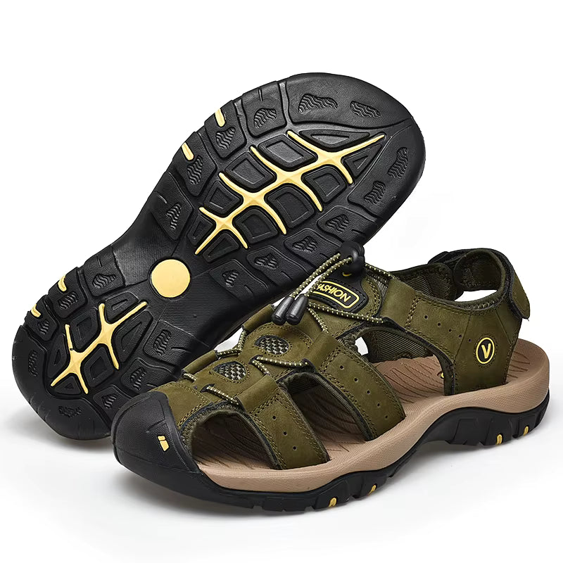 Men’s Leather Sandals, Comfortable, Non-Slip & Breathable – Severion Men’s Leather Sandals, Comfortable, Non-Slip & Breathable – Severion