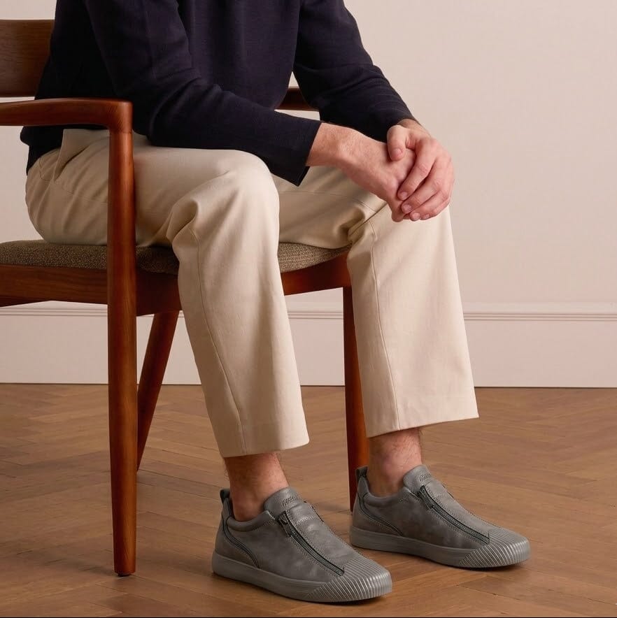 Men's Leather Sneakers with Modern and Versatile Design - Cormanio Men's Leather Sneakers with Modern and Versatile Design - Cormanio