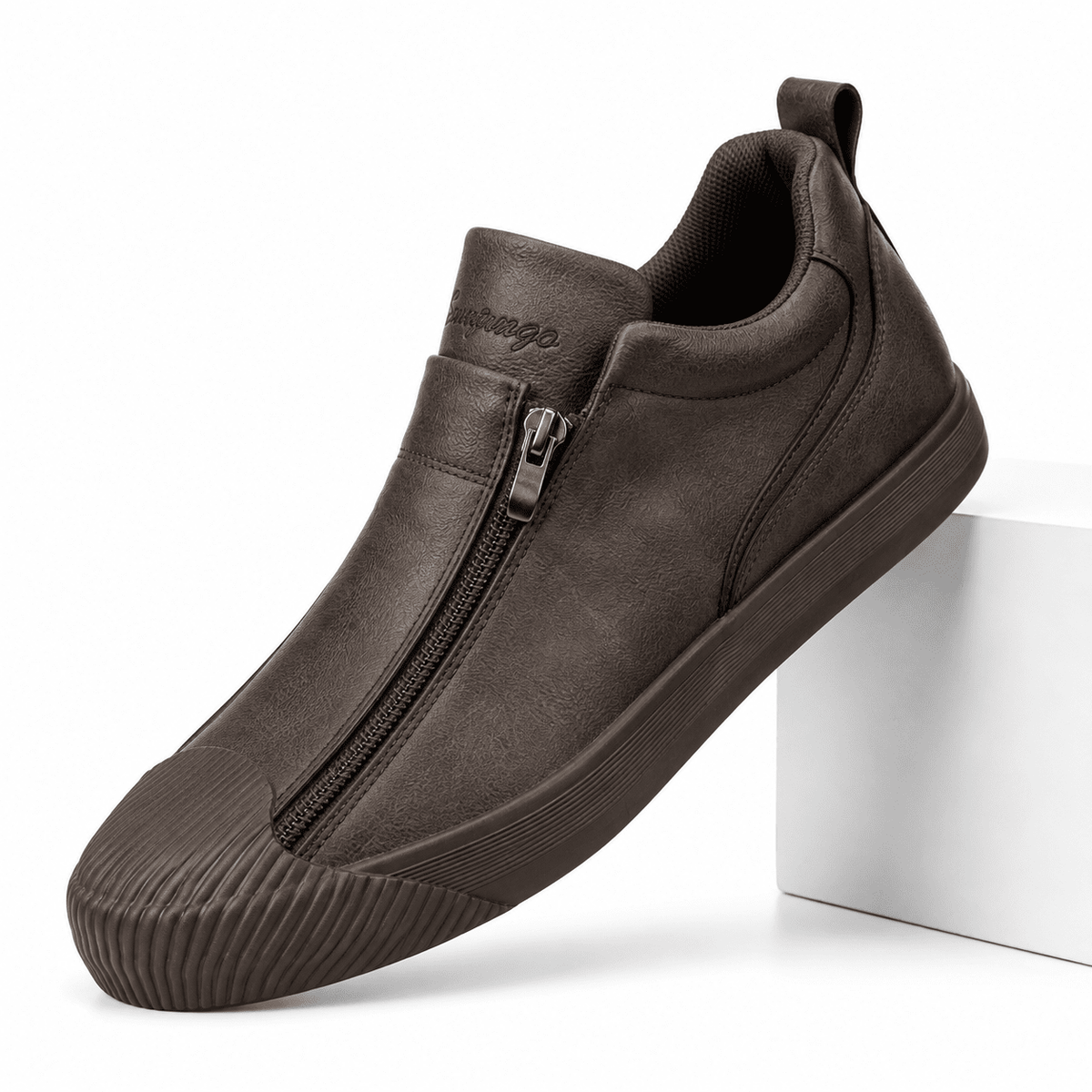 Men's Leather Sneakers with Modern and Versatile Design - Cormanio Men's Leather Sneakers with Modern and Versatile Design - Cormanio Coffee