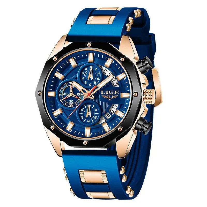 Men's Luxury Sports Chronograph Watch - Mavietto Vortex Men's Luxury Sports Chronograph Watch - Mavietto Vortex Gold Blue