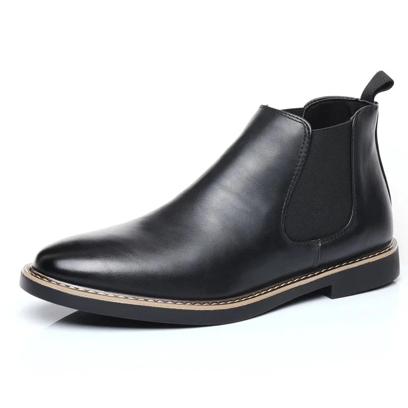 Men’s Mid-Height Leather Boots – Oakstone Men’s Mid-Height Leather Boots – Oakstone Black