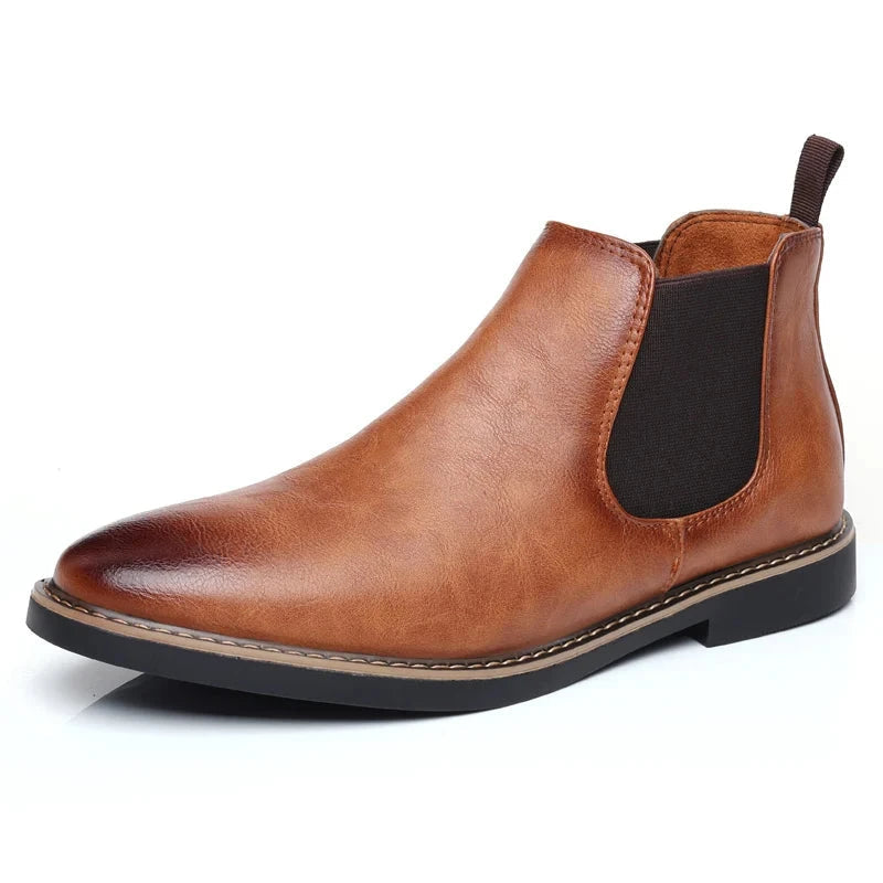 Men’s Mid-Height Leather Boots – Oakstone Men’s Mid-Height Leather Boots – Oakstone Brown