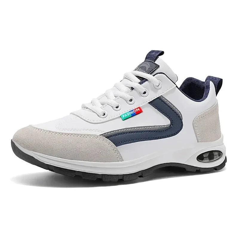 Men’s Non-Slip Leather Sneakers – Draxen Men’s Non-Slip Leather Sneakers – Draxen White