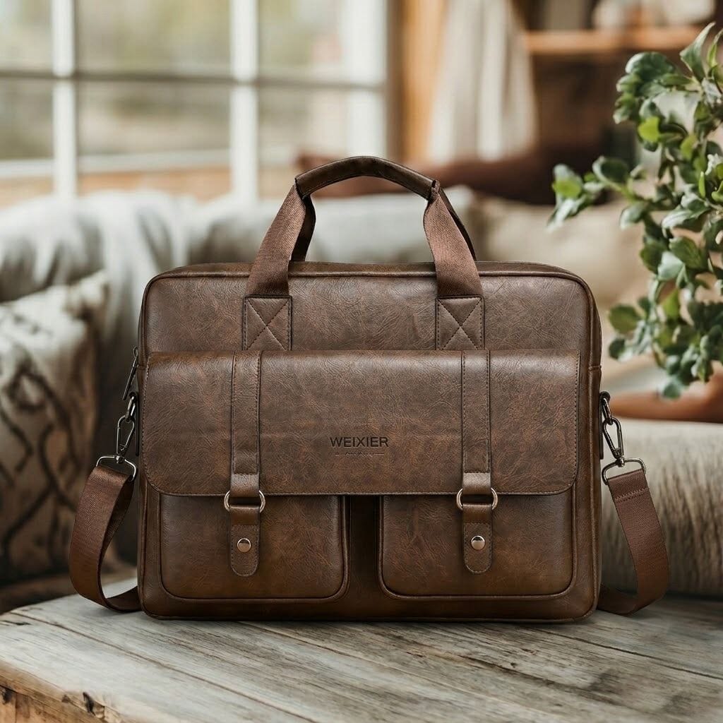 Men's Professional Leather Briefcase Laptop Bag - Raffaelo Men's Professional Leather Briefcase Laptop Bag - Raffaelo