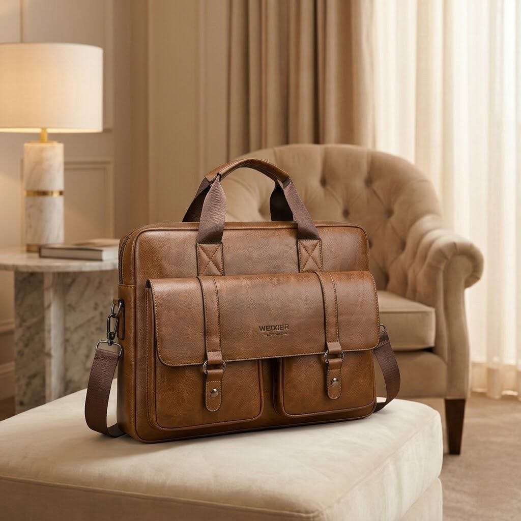 Men's Professional Leather Briefcase Laptop Bag - Raffaelo Men's Professional Leather Briefcase Laptop Bag - Raffaelo