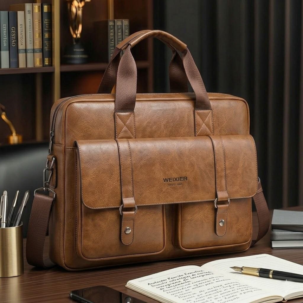 Men's Professional Leather Briefcase Laptop Bag - Raffaelo Men's Professional Leather Briefcase Laptop Bag - Raffaelo