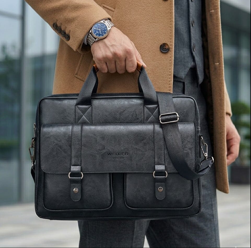 Men's Professional Leather Briefcase Laptop Bag - Raffaelo Men's Professional Leather Briefcase Laptop Bag - Raffaelo