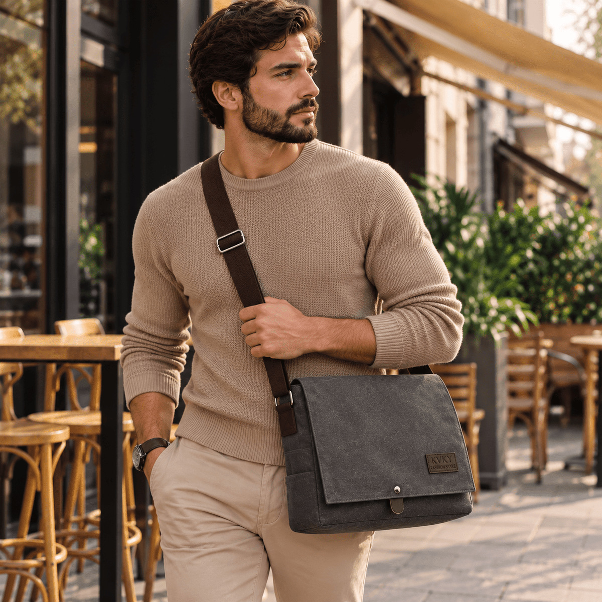 Men’s Spacious Multifunctional Messenger Bag with Elegant Design – Theodore Men’s Spacious Multifunctional Messenger Bag with Elegant Design – Theodore