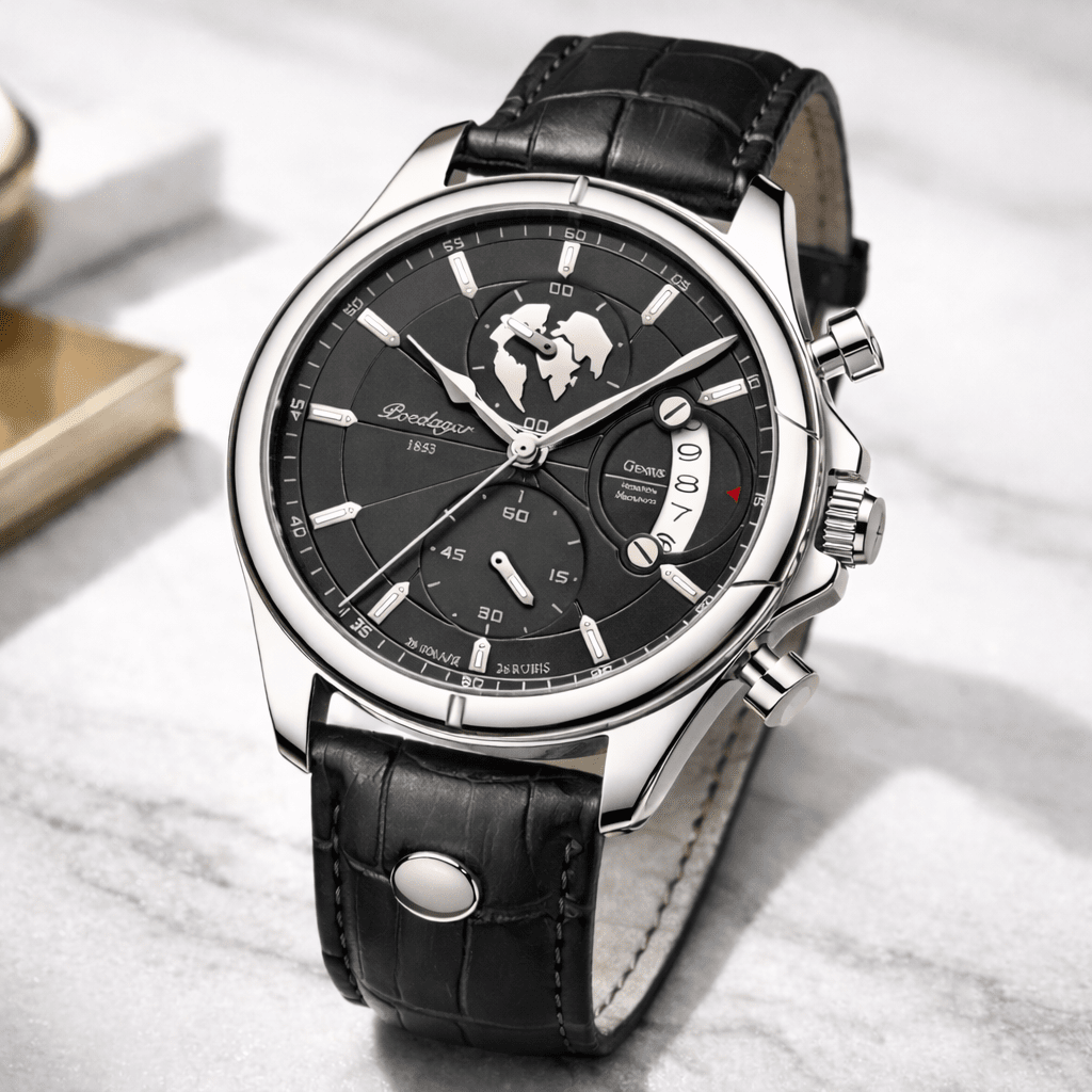 Multifunction Men's Executive Leather Watch - Leontius Multifunction Men's Executive Leather Watch - Leontius