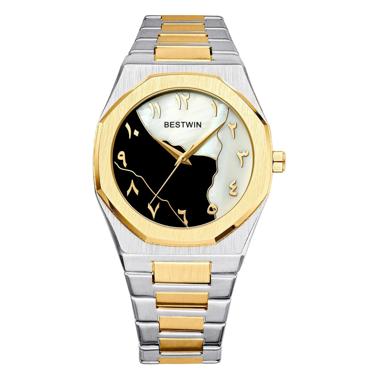 Multifunction Men's Watch Resistant to Impacts and Water Resistance - Nocturne Multifunction Men's Watch Resistant to Impacts and Water Resistance - Nocturne Gold White