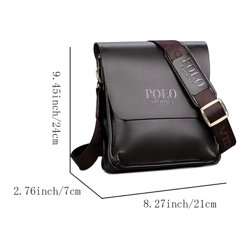 PoloUrban Men’s Leather Crossbody Shoulder Bag PoloUrban Men’s Leather Crossbody Shoulder Bag