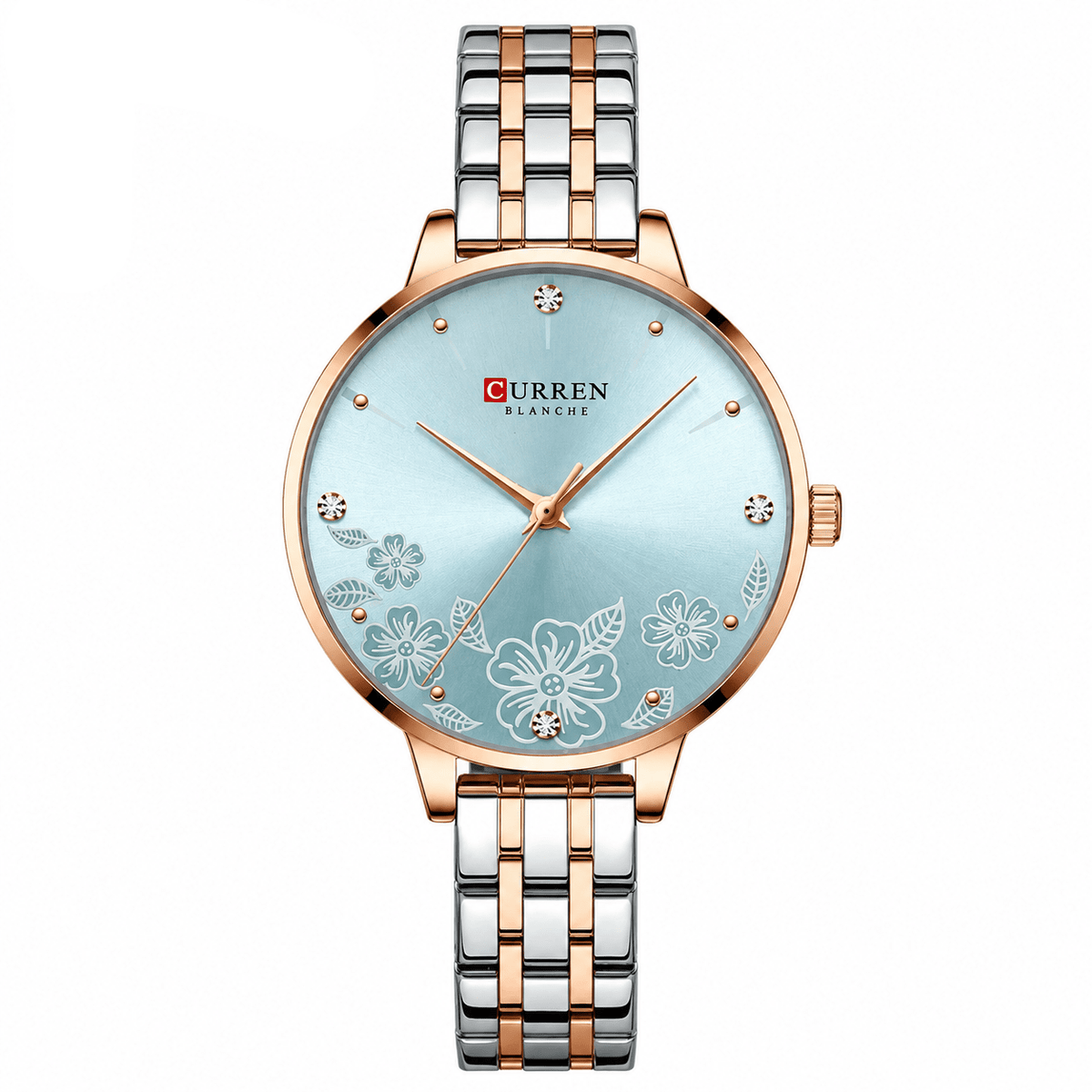 Ultra-Thin Women's Watch with Romantic Design & Stainless Steel Strap - Magie Chérie Ultra-Thin Women's Watch with Romantic Design & Stainless Steel Strap - Magie Chérie Blue