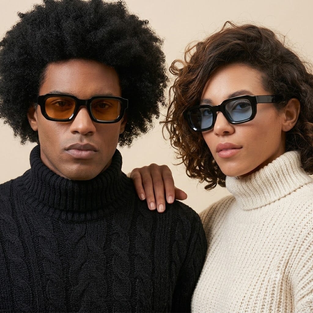 Unisex Rectangular Sunglasses with UV400 Protection (2-Piece Set) – Lévianie Unisex Rectangular Sunglasses with UV400 Protection (2-Piece Set) – Lévianie