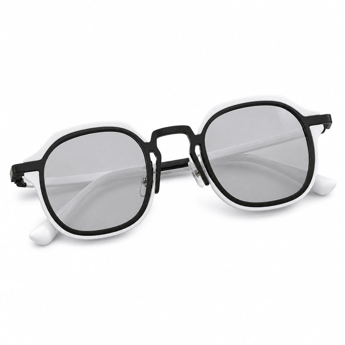 Unisex Vintage-Style Sunglasses with UV400 Protection – MONOLITH Unisex Vintage-Style Sunglasses with UV400 Protection – MONOLITH Black White
