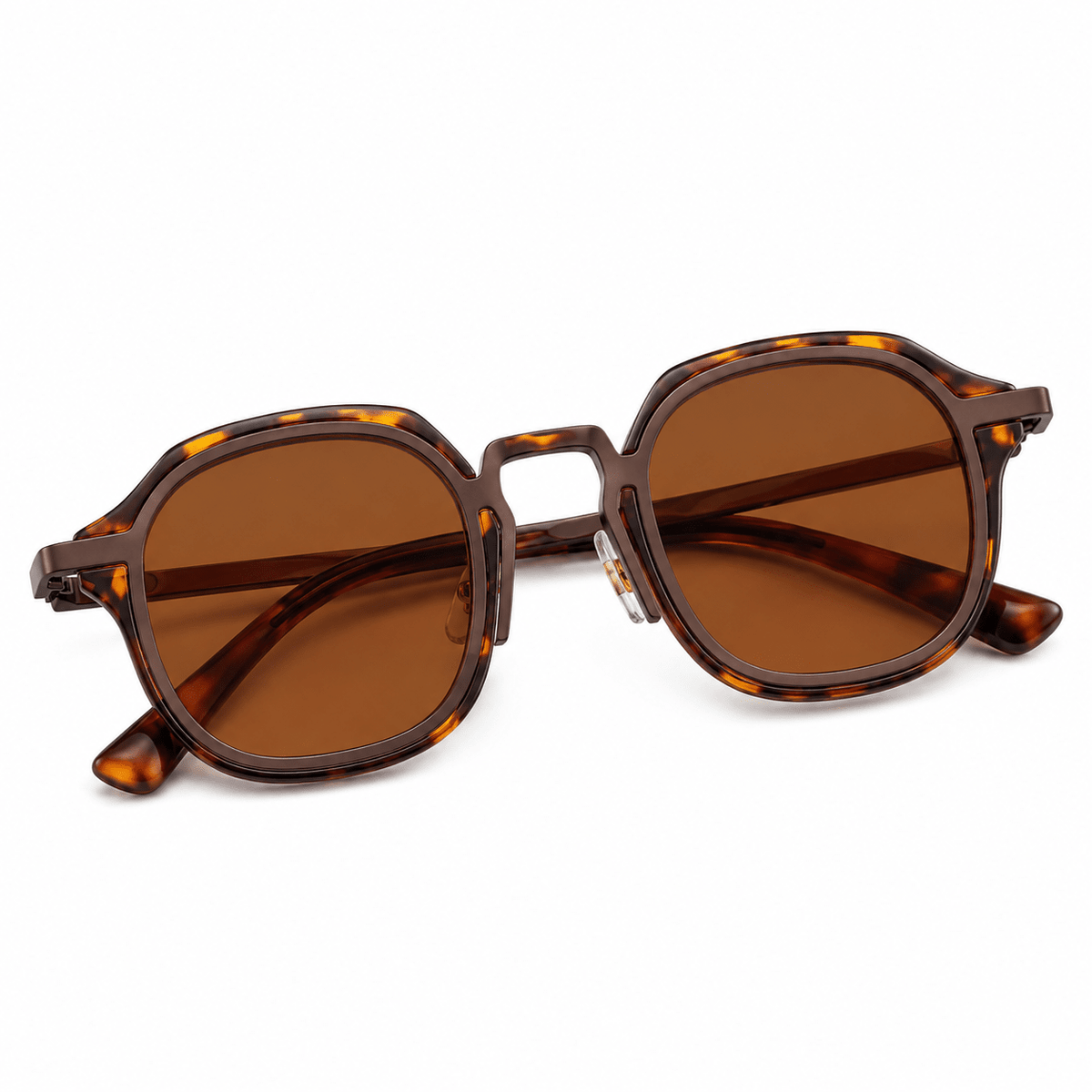 Unisex Vintage-Style Sunglasses with UV400 Protection – MONOLITH Unisex Vintage-Style Sunglasses with UV400 Protection – MONOLITH Light Coffee