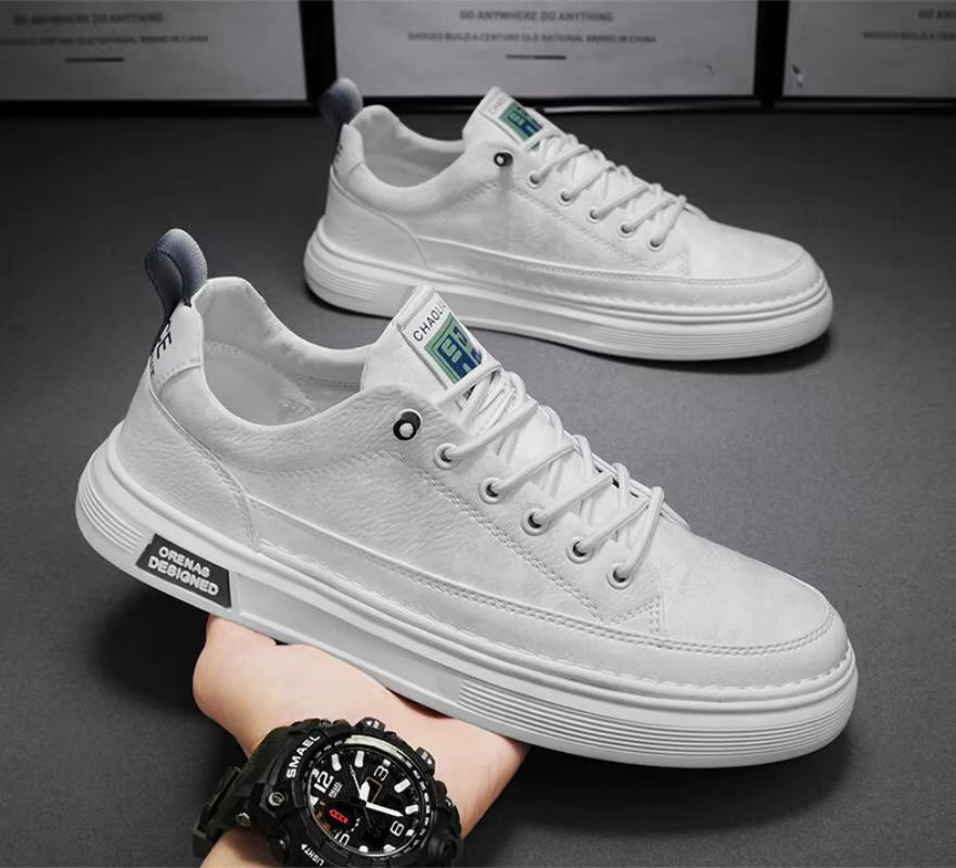 Versatile and Casual Men's Leather Sneakers - Bennett Versatile and Casual Men's Leather Sneakers - Bennett
