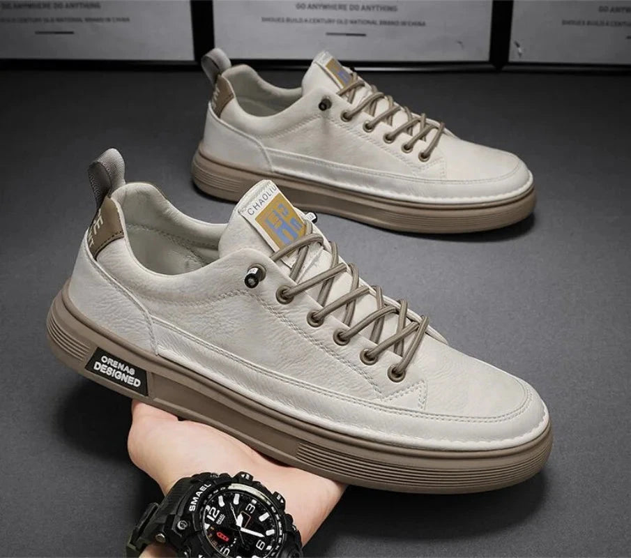 Versatile and Casual Men's Leather Sneakers - Bennett Versatile and Casual Men's Leather Sneakers - Bennett