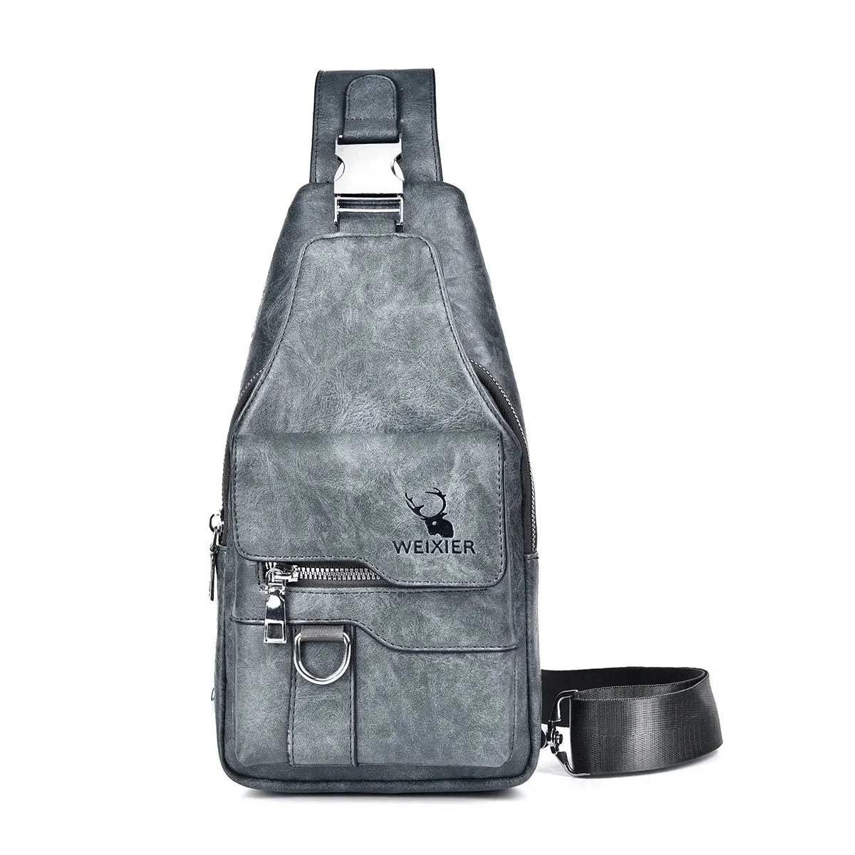 Versatile Multifunction Leather Bag - Valiant Versatile Multifunction Leather Bag - Valiant Gray