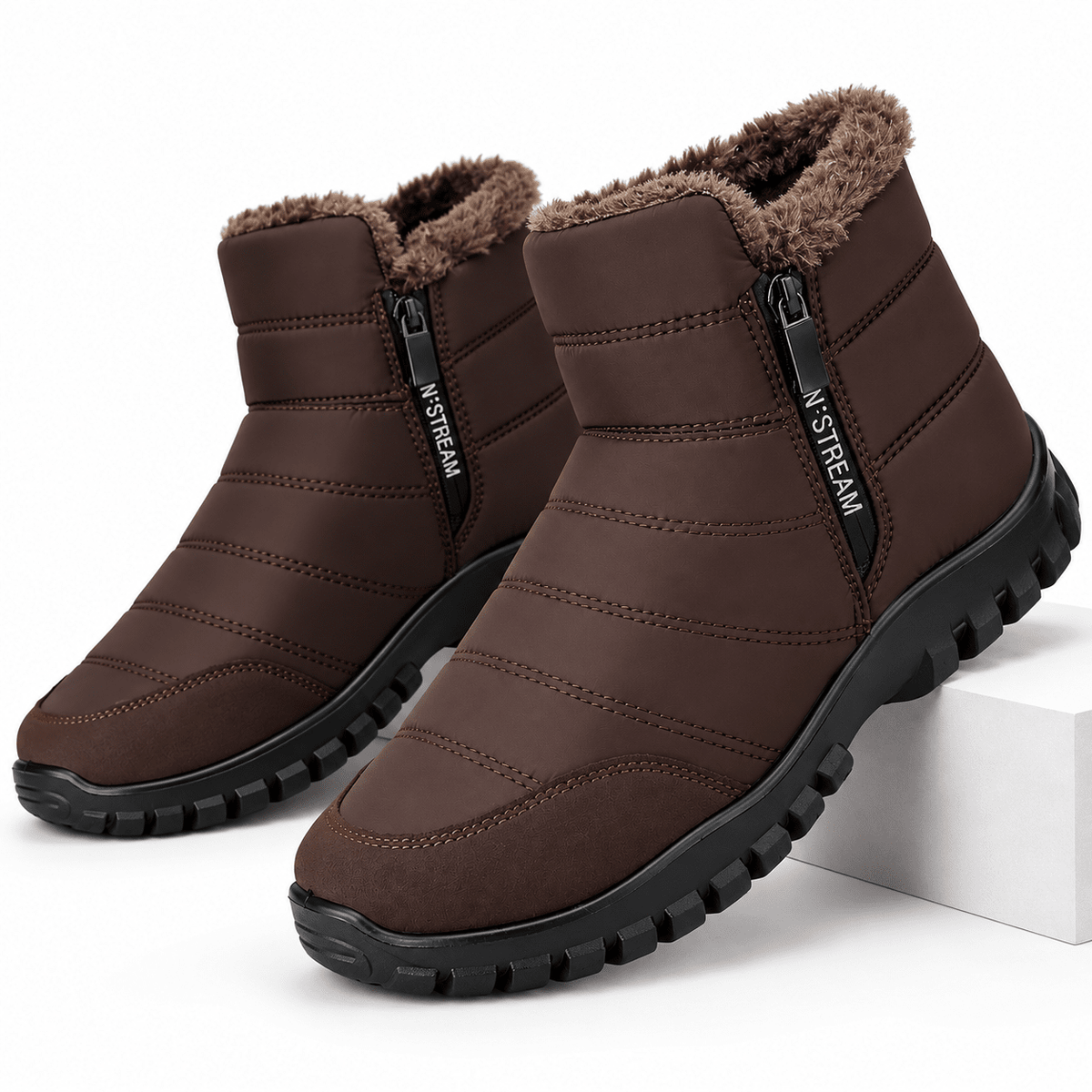 Winter Men Ankle Snow Boots Waterproof Non Slip Shoes for Men Casual Keep Warm Plush Plus Size Couple Footwear Chaussure Homme