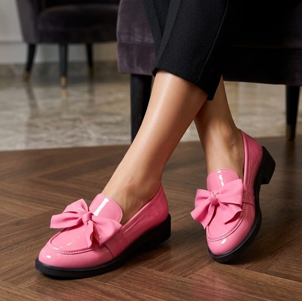Women's Casual Leather Loafers, Comfortable, Charming, with a Retro Bow – MELINIE Women's Casual Leather Loafers, Comfortable, Charming, with a Retro Bow – MELINIE