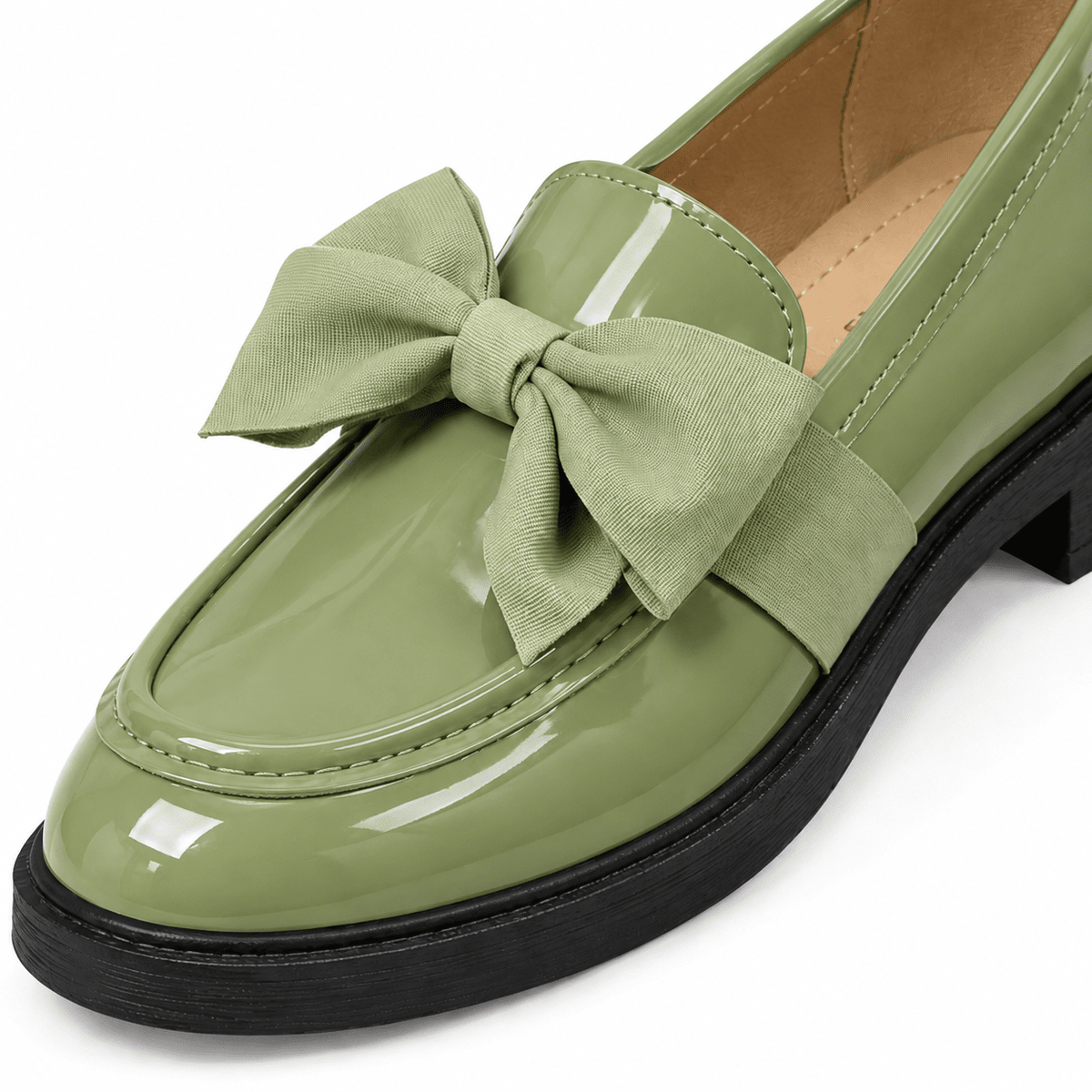 Women's Casual Leather Loafers, Comfortable, Charming, with a Retro Bow – MELINIE Women's Casual Leather Loafers, Comfortable, Charming, with a Retro Bow – MELINIE