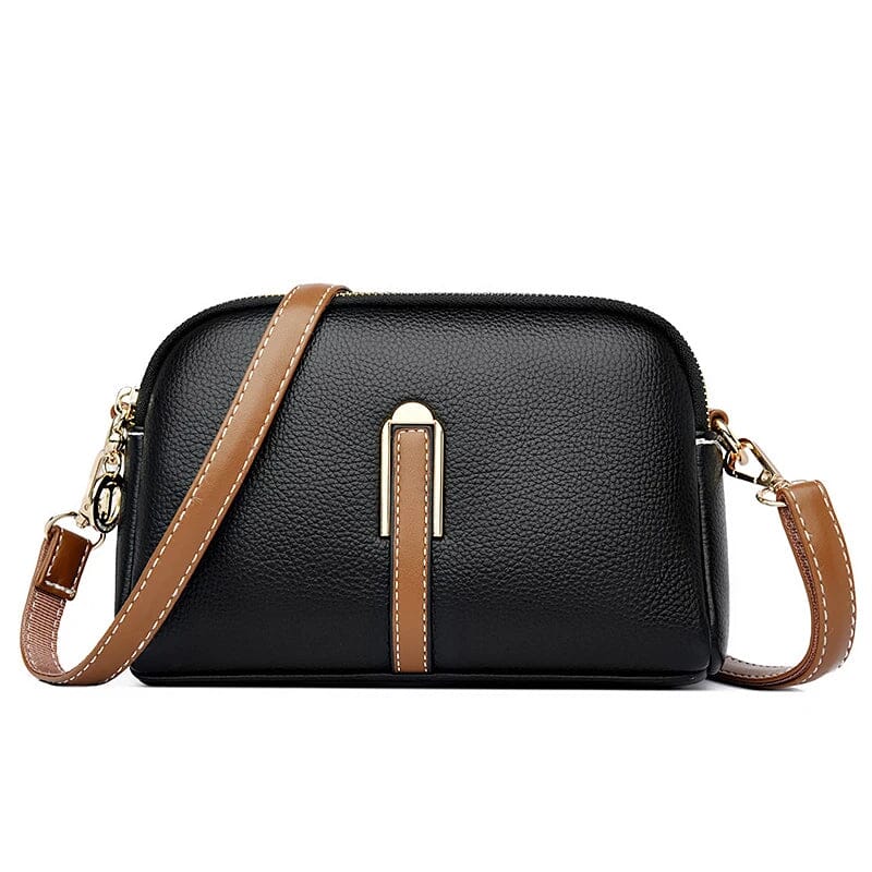 Women's Elegant Crossbody Bag - Premium Leather Shoulder Purse Women's Elegant Crossbody Bag - Premium Leather Shoulder Purse Black