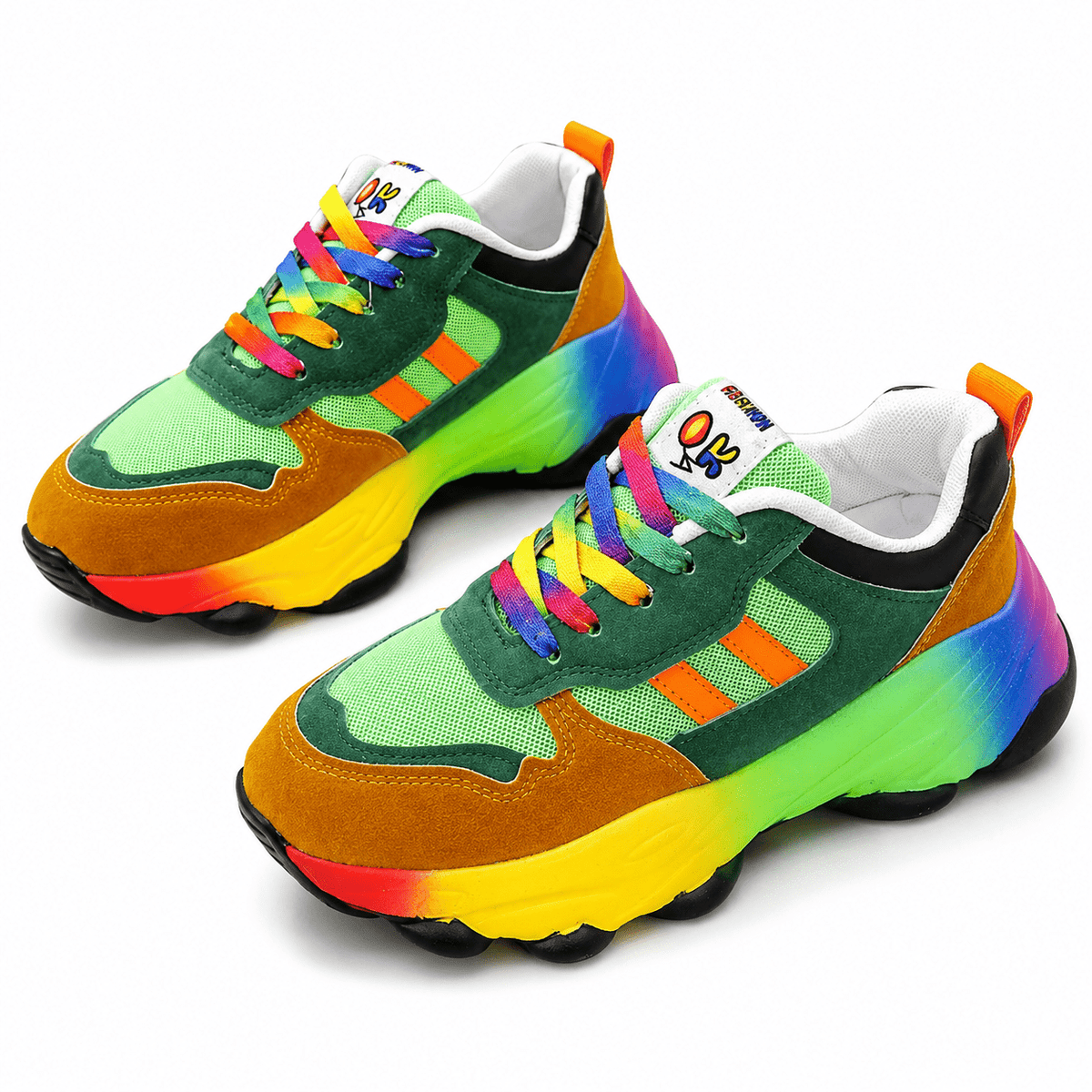 Women’s Fashion Leather Casual Sneakers – Vibrance Women’s Fashion Leather Casual Sneakers – Vibrance