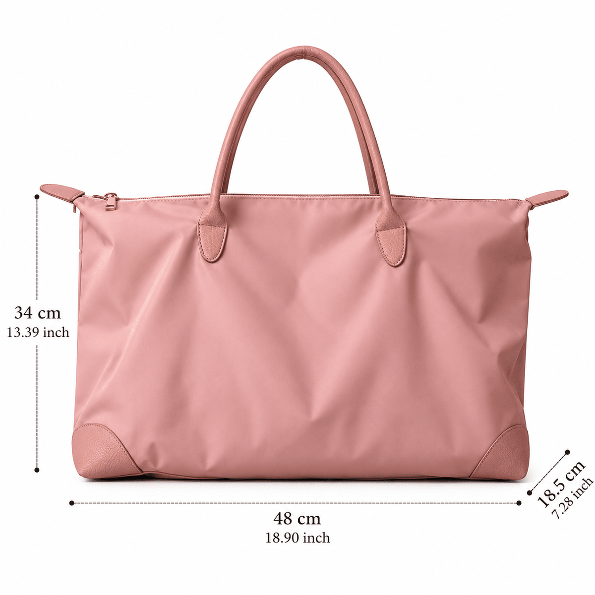 Women's Large-Capacity Waterproof Tote Bag with Leather Trim – VERONNE Women's Large-Capacity Waterproof Tote Bag with Leather Trim – VERONNE
